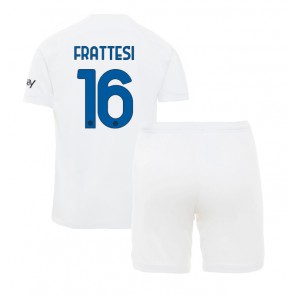 Inter Milan Davide Frattesi #16 Bortaställ Barn 2023-24 Kortärmad (+ Korta byxor)